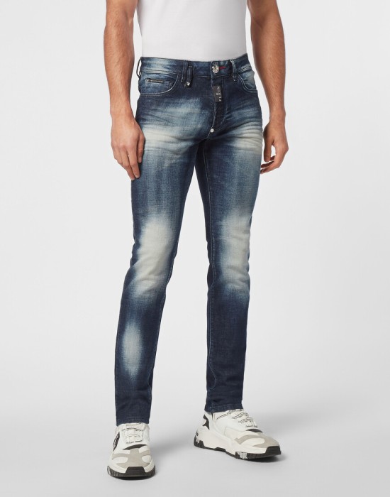 джинсы прямые  от бренда philipp plein вид слева