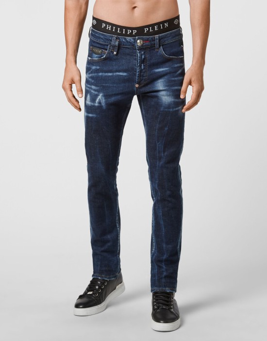 джинсы прямые  от бренда philipp plein вид слева