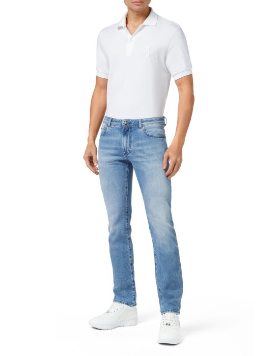 джинсы прямые  из италии вид сбоку