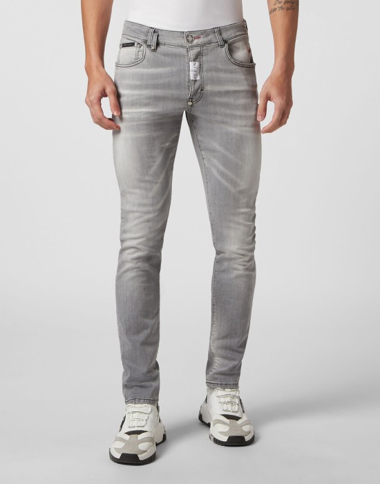 джинсы прямые  от бренда philipp plein вид слева