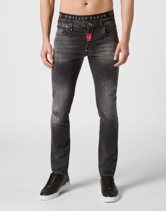 джинсы прямые  от бренда philipp plein вид слева