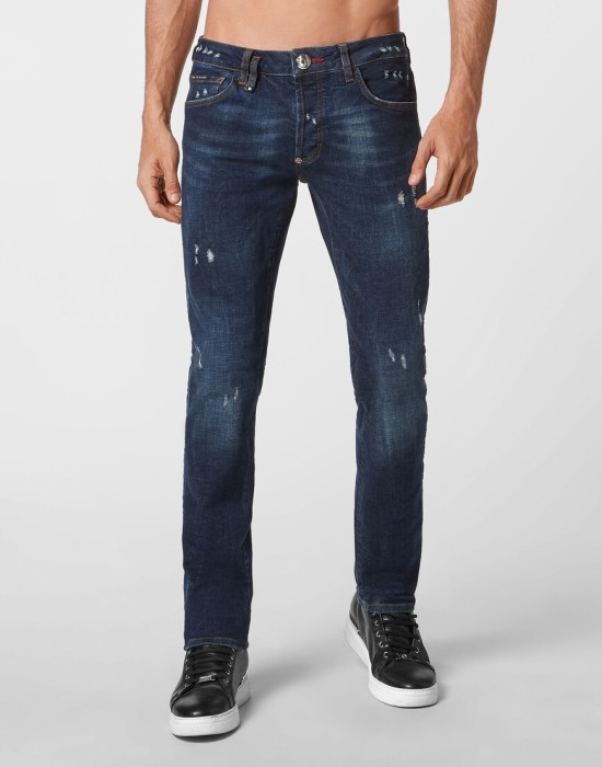 джинсы прямые  от бренда philipp plein вид слева