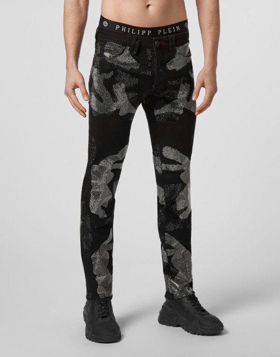 джинсы прямые  от бренда philipp plein вид слева