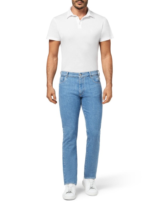 джинсы прямые  из италии вид сбоку