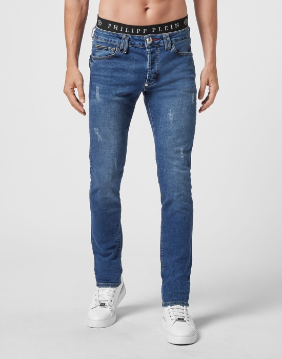 джинсы прямые  от бренда philipp plein вид слева