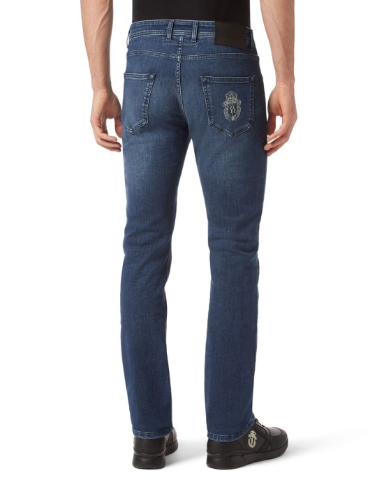 джинсы прямые  от бренда billionaire вид слева