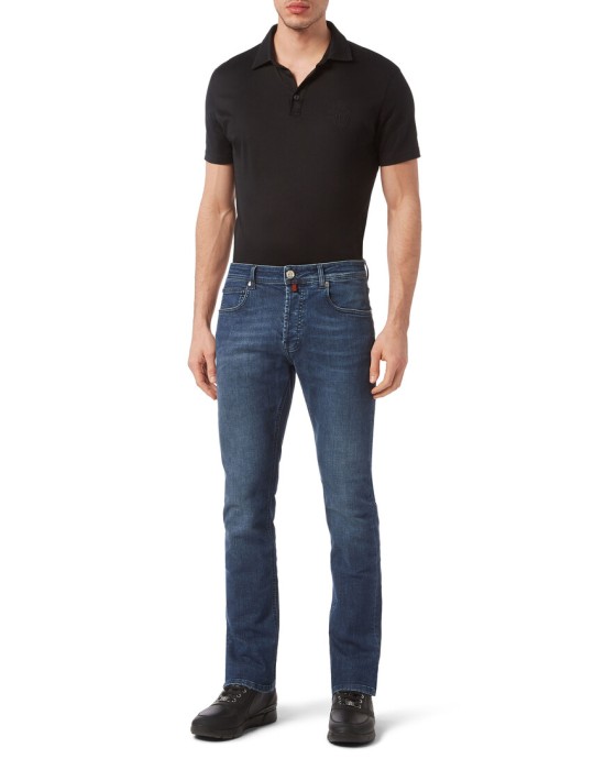 джинсы прямые  из италии вид сбоку