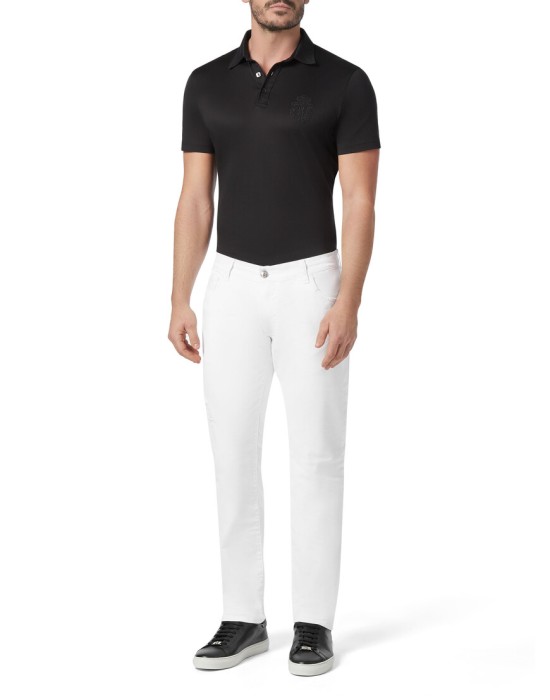 джинсы прямые  из италии вид сбоку