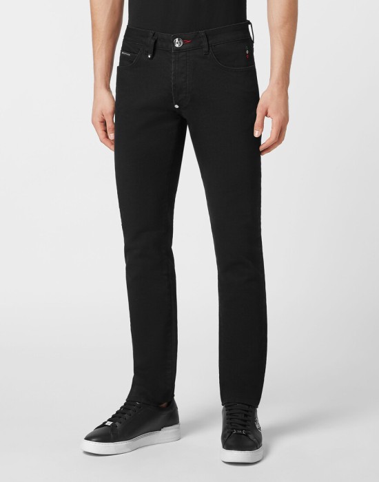 джинсы прямые  от бренда philipp plein вид слева