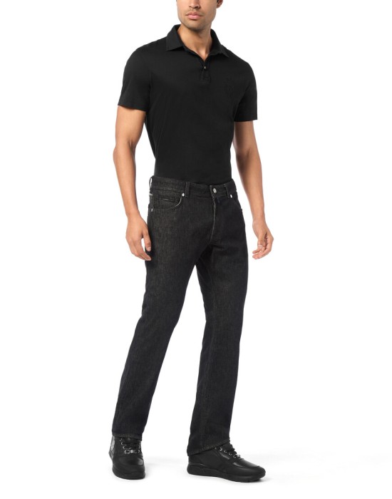 джинсы прямые  из италии вид сбоку