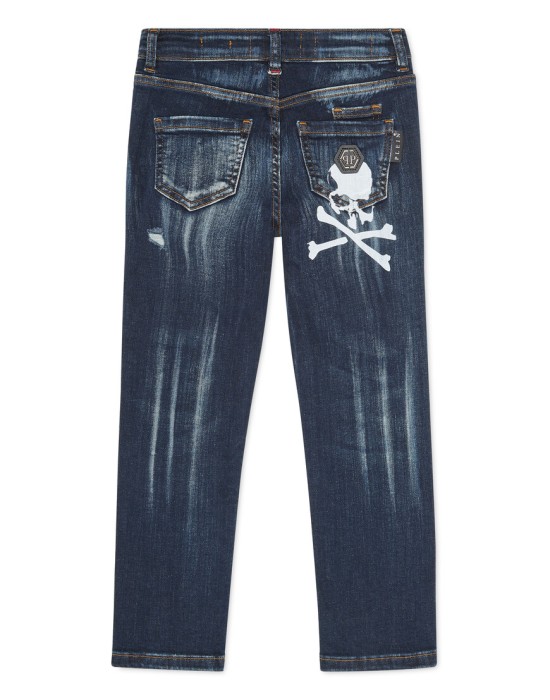 джинсы прямые  от бренда philipp plein вид слева