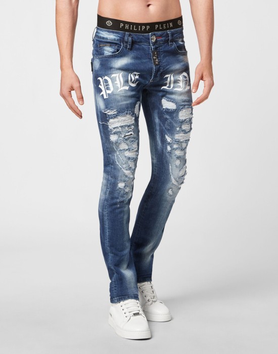 джинсы прямые от бренда philipp plein вид слева