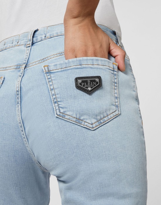 джинсы с высокой посадкой  из америки вид сбоку