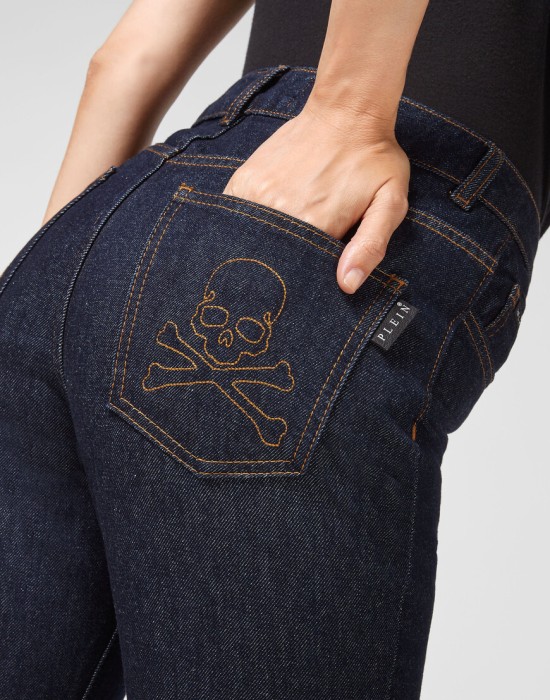 джинсы с высокой посадкой  из проверенных материалов спереди