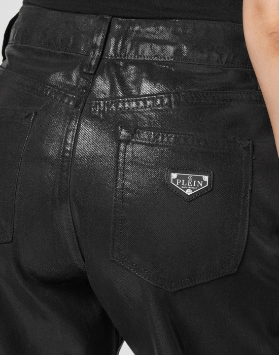 джинсы с высокой посадкой  из проверенных материалов спереди