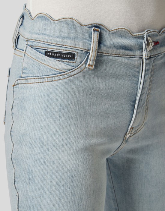 джинсы с высокой посадкой  из проверенных материалов спереди