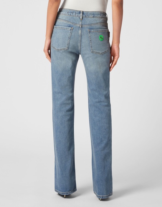 джинсы с высокой посадкой  из америки вид сбоку