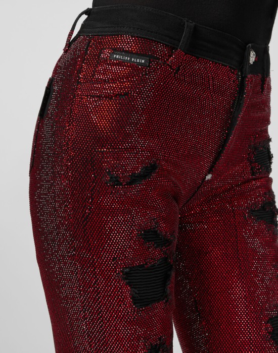 джинсы с высокой посадкой  из проверенных материалов спереди