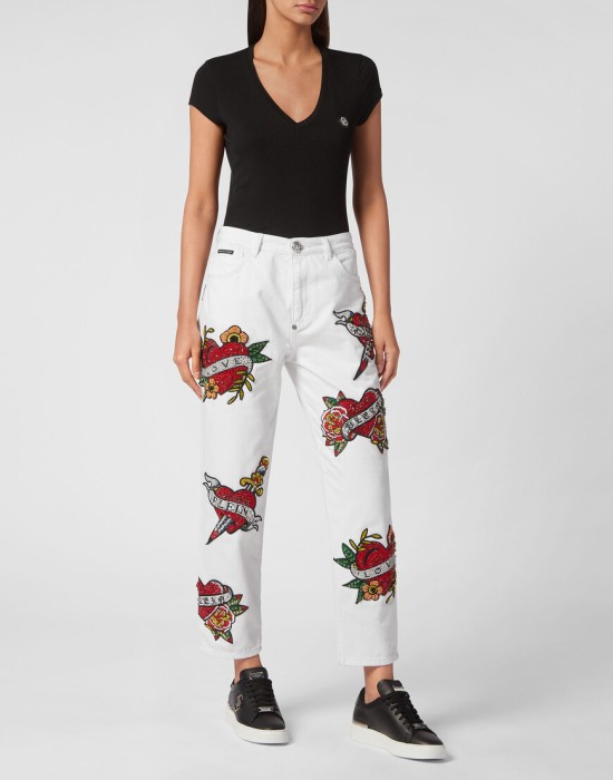 джинсы с высокой посадкой  по цене 89989 руб вид справа