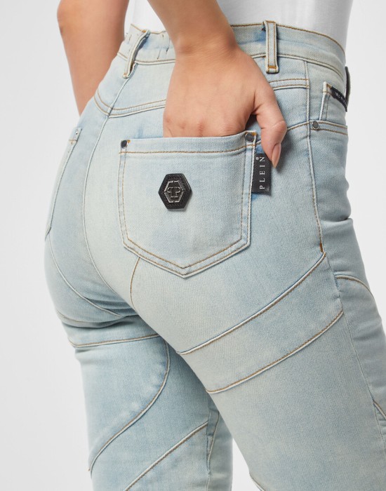 джинсы с высокой посадкой  из проверенных материалов спереди