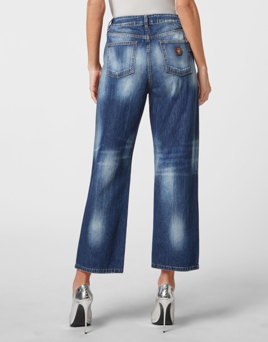 джинсы с высокой посадкой  из америки вид сбоку