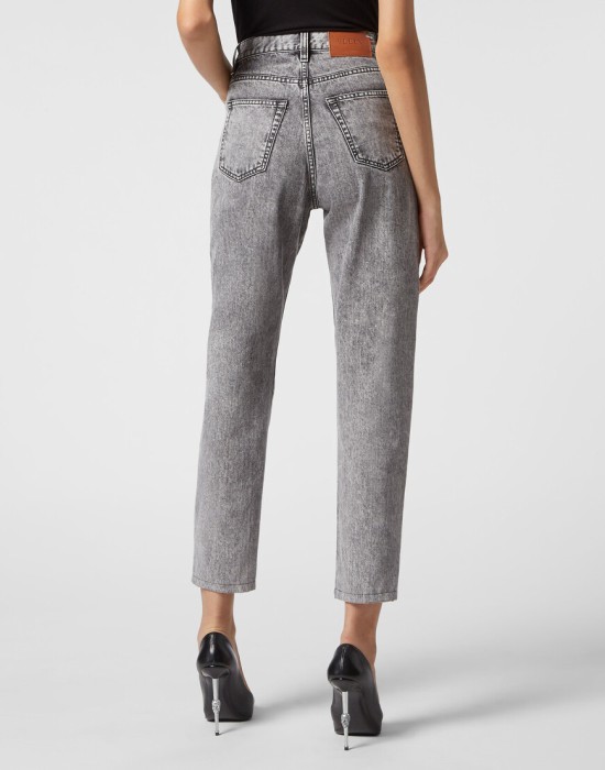 джинсы с высокой посадкой  из америки вид сбоку