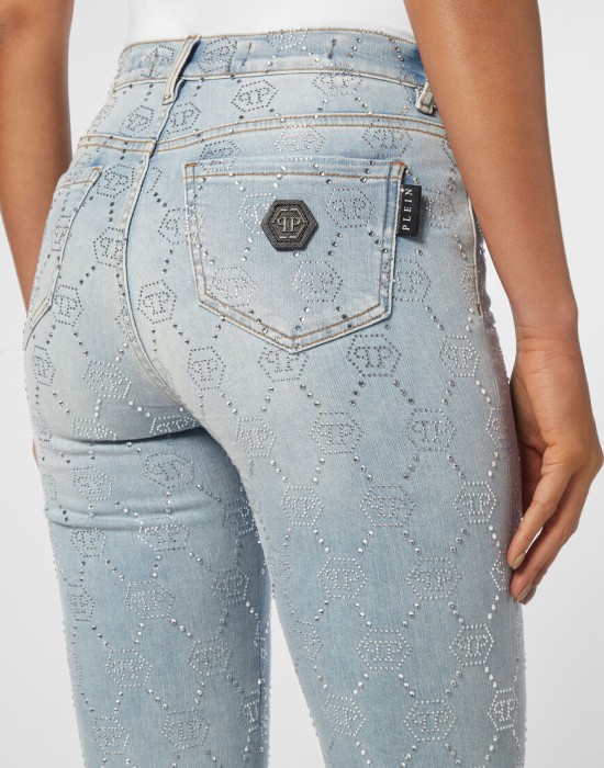 джинсы с высокой посадкой  из проверенных материалов спереди