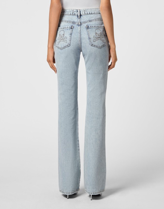 джинсы с высокой посадкой  из америки вид сбоку