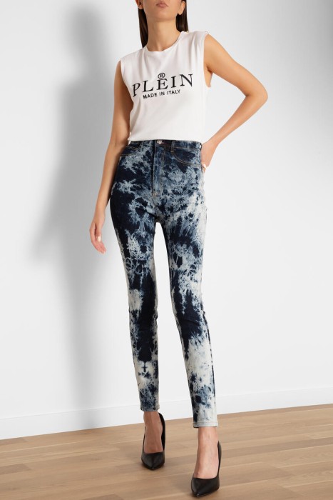 джинсы skinny из хлопка спереди