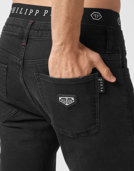 джинсы зауженные  из америки вид сбоку