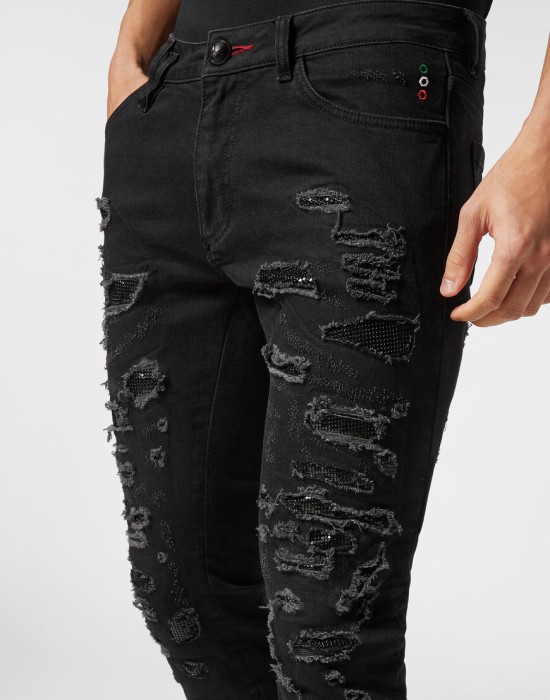 джинсы зауженные  из америки вид сбоку