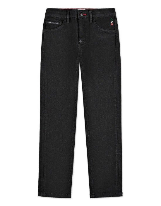 джинсы зауженные  от бренда philipp plein вид слева