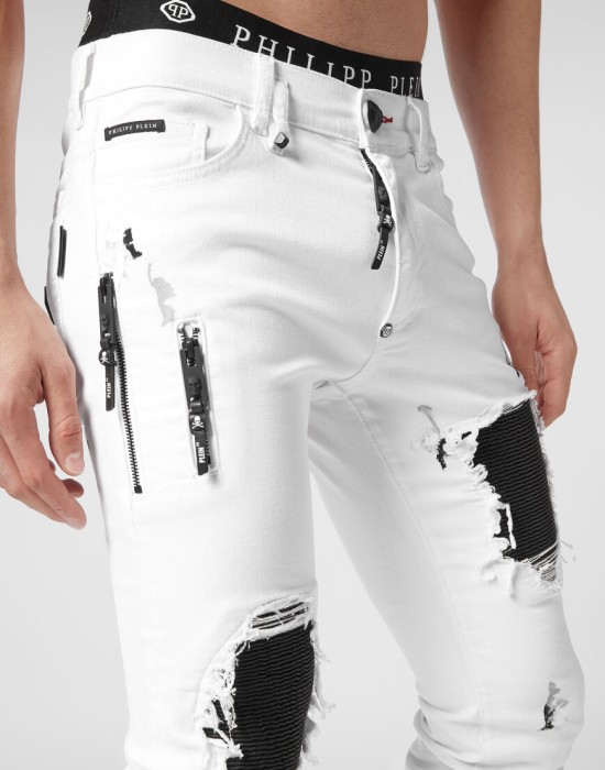 джинсы зауженные  из проверенных материалов спереди