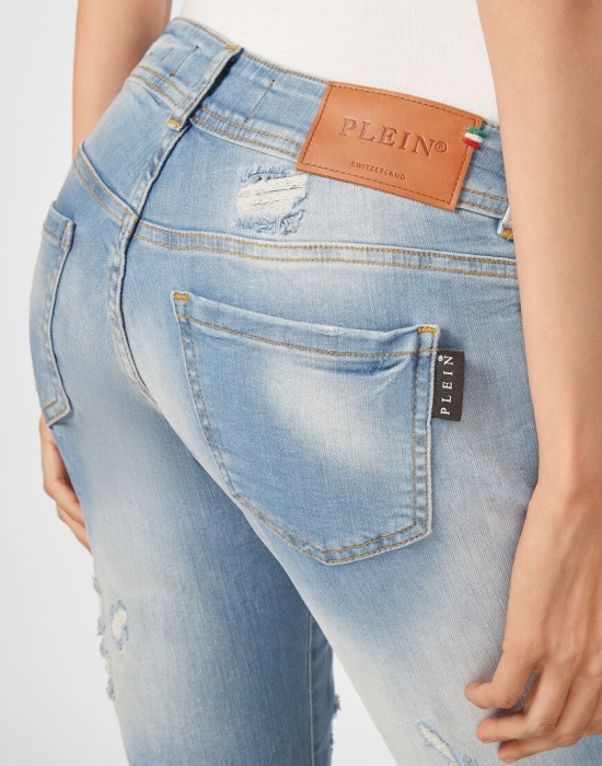 джинсы зауженные  из проверенных материалов спереди