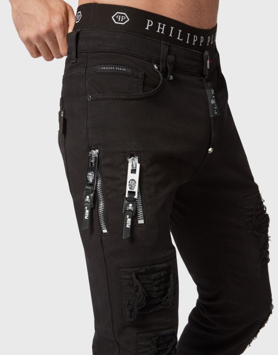 джинсы зауженные  из проверенных материалов спереди