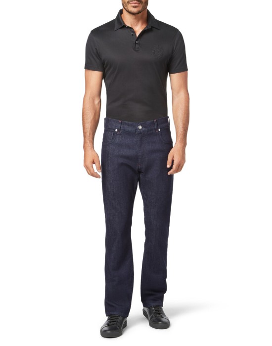 джинсы зауженные  из италии вид сбоку