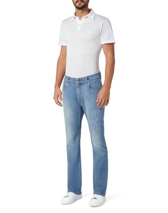 джинсы зауженные  из италии вид сбоку