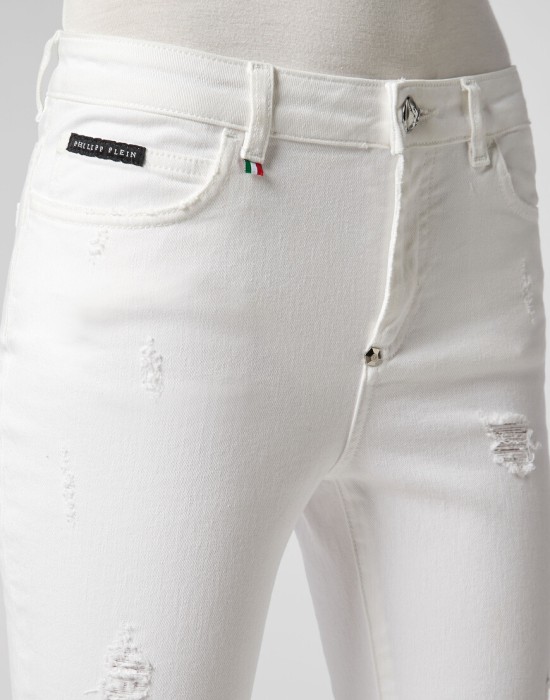 джинсы зауженные  из проверенных материалов спереди