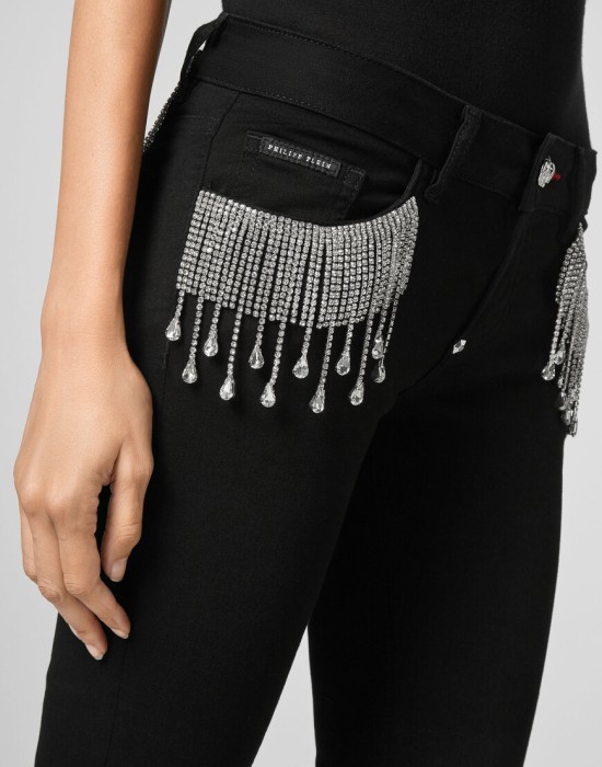 джинсы зауженные  из проверенных материалов спереди