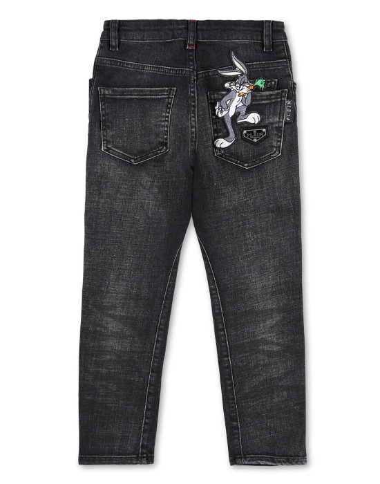 джинсы зауженные  от бренда philipp plein вид слева