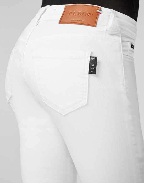 джинсы зауженные  из проверенных материалов спереди