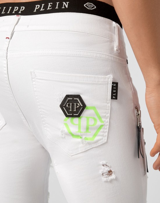 джинсы зауженные  из проверенных материалов спереди