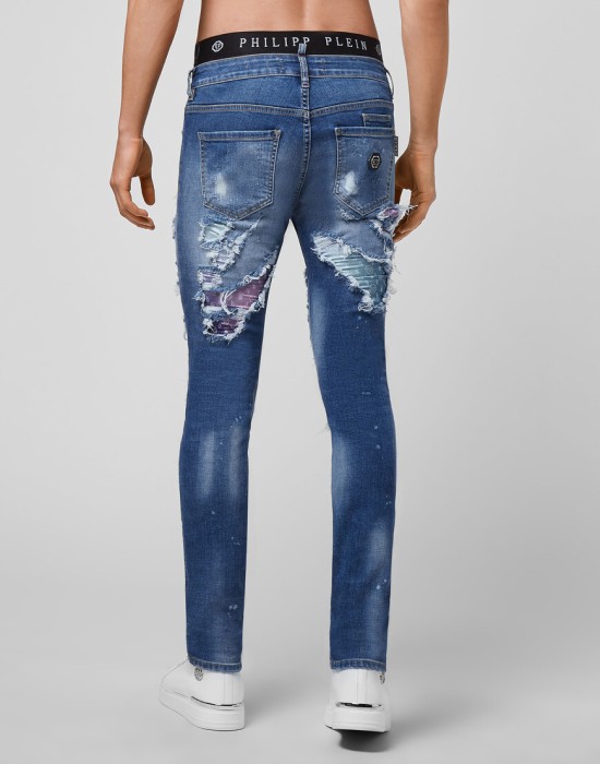 джинсы зауженные  из америки вид сбоку