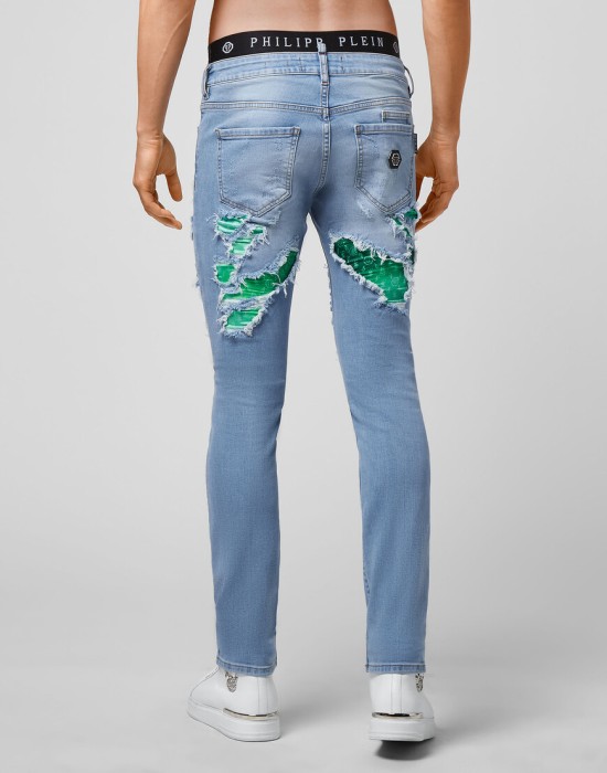 джинсы зауженные  из америки вид сбоку