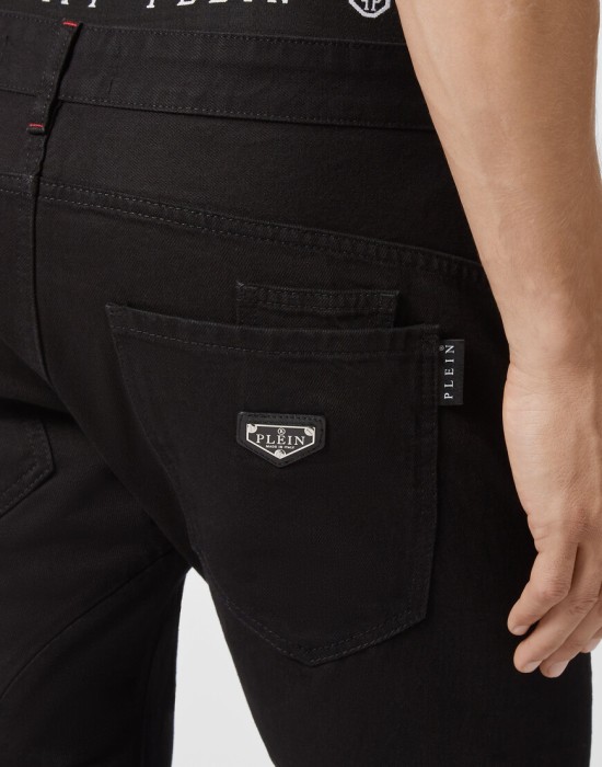 джинсы зауженные  из проверенных материалов спереди