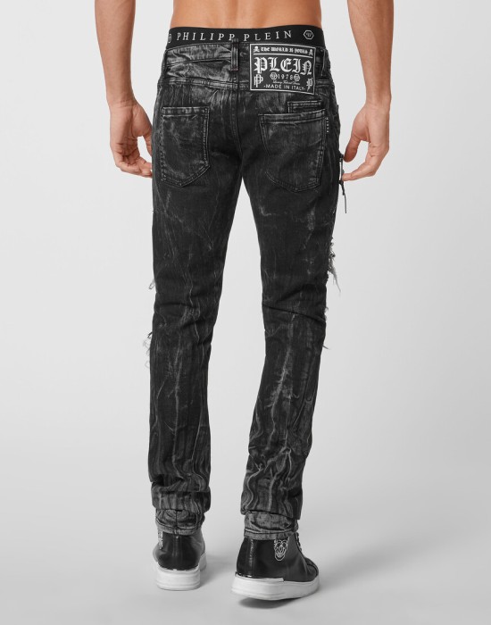 джинсы зауженные  из америки вид сбоку