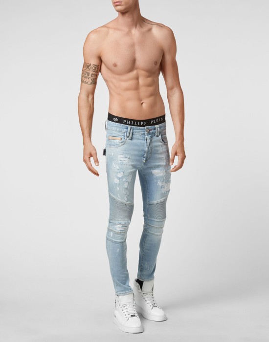 джинсы зауженные  из америки вид сбоку