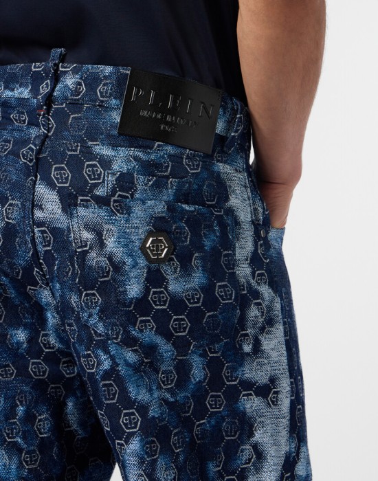 джинсы зауженные из проверенных материалов спереди