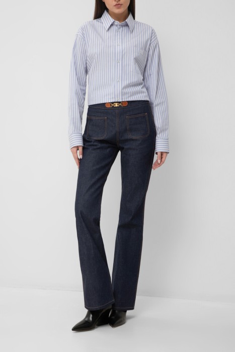 джинсы  из хлопка спереди