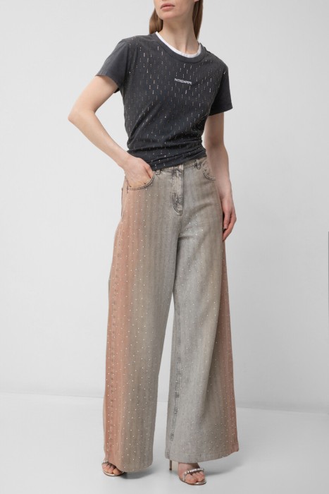 джинсы  из хлопка спереди